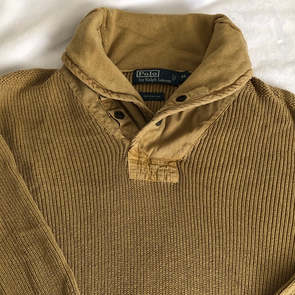 Polo by Ralph Lauren Men's Mustard Turtleneck Sweater